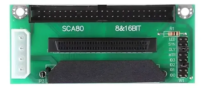 Adaptador Scsi Sca80 Pinos Para Scsi 68 E 50 Pinos