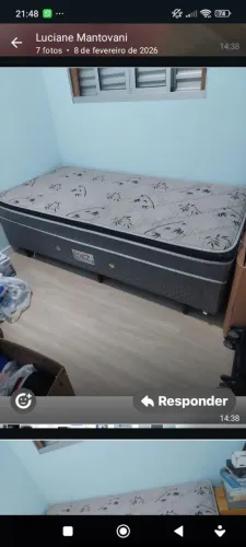 Cama box de solteiro de espuma 90/190