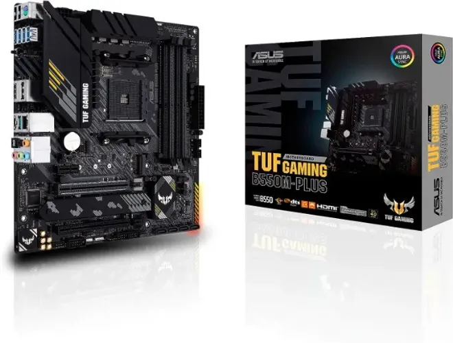 Placa Mãe Asus TUF Gaming B550M-Plus, Chipset B550, AMD AM4, mATX, DDR4