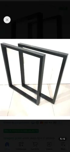 Pé para mesa em metalon