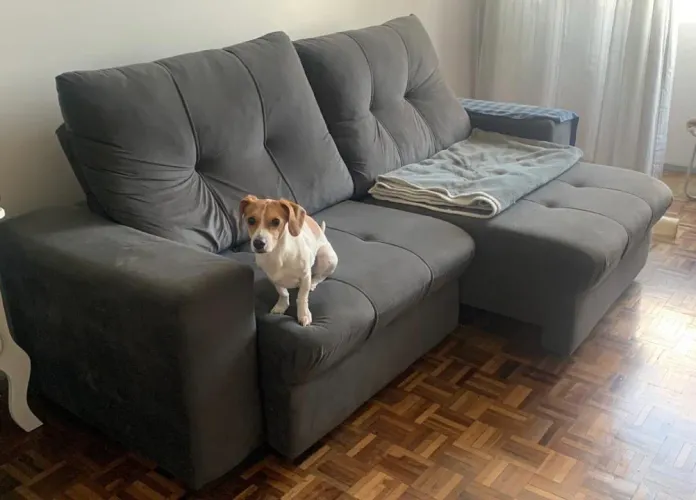 Sofá Cinza Retrátil e Reclinável