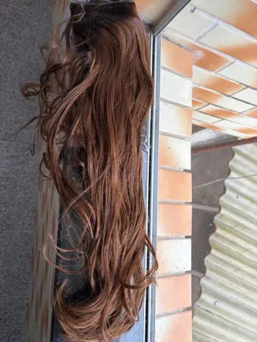 Cabelo mega hair fita adesiva 198 gramas 70 cm cabelo do sul usado apenas uma vez 