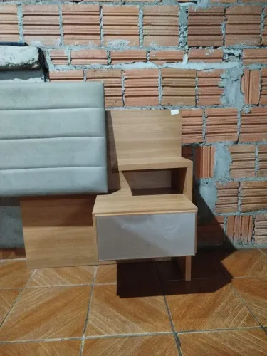 Cabeceira e criado mudo da cama box 