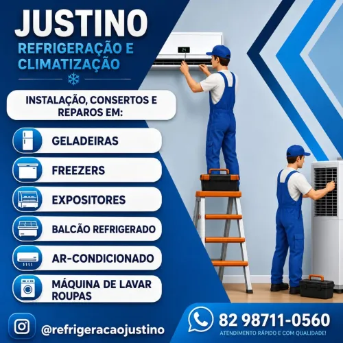Conserto de geladeira, freezer, adega, ilha, cervejeira, expositor e ar-condicionado.