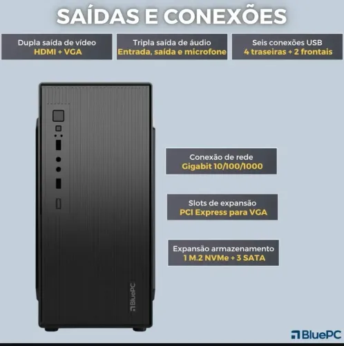 Computador Completo Top Intel Core i5 4570, 16GB RAM, SSD 512GB, Bivolt, Monitor 23?