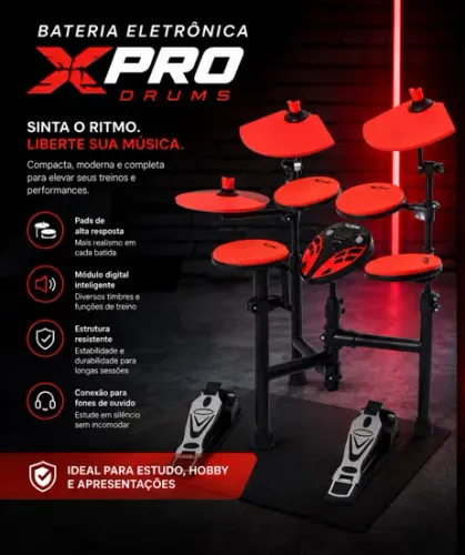 BATERIA ELETRÔNICA XPRO - SEMI NOVA | ESTADO DE ZERO