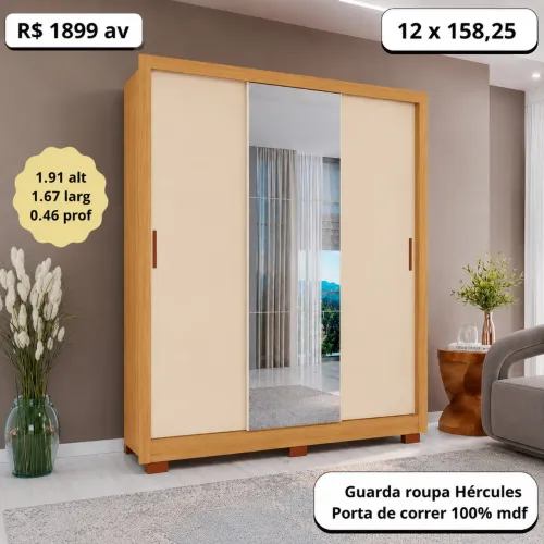 PROMOÇÃO URGENTE - Guarda Roupa GIGANTE Hércules com Portas de Correr Disponível