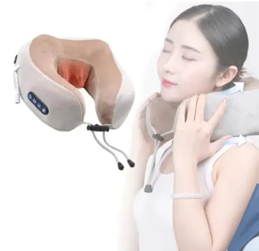 Massageadora De Pescoço Almofada Vibratória Elétrica Usb