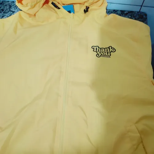 Jaqueta masculina corta vento thank you skateboard tamanho M