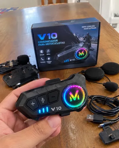 Intercomunicador Bluetooth WOOSH V10 para Capacete - Novo