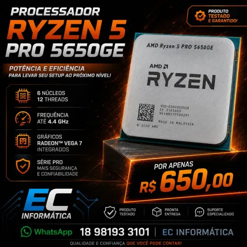 Processador Ryzen 5 Pro 5650ge