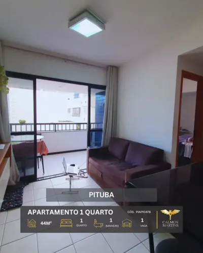APARTAMENTO NORTE/SUL 44m² 1 QUARTO VARANDA 1 VAGA INFRA VENDE PITUBA