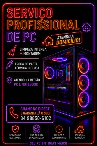 limpeza de pc e notebook.