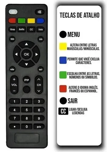 Controle remoto para conversor digital positivo 
