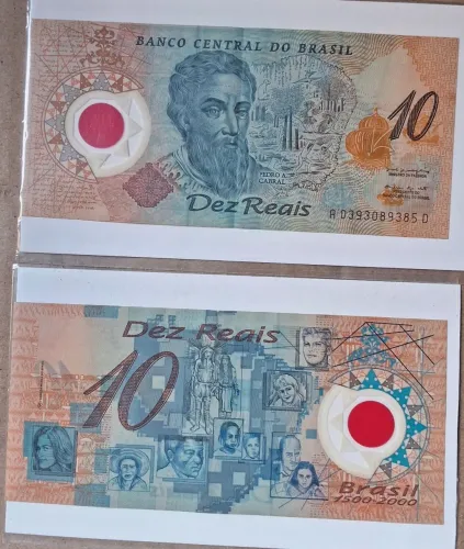 CÉDULA DE 10 REAIS DE PLÁSTICO SOBERBA.