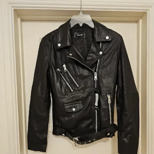 Jaqueta de couro legítimo 