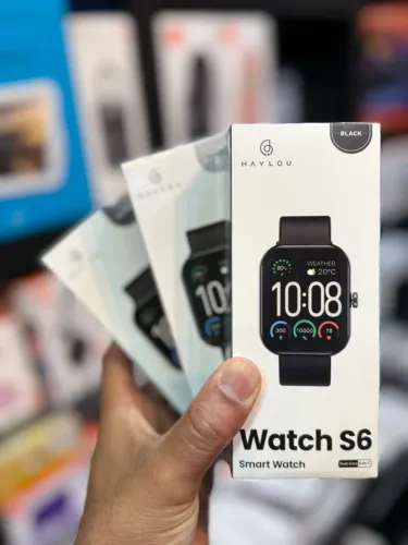 H A Y L O U SMART WATCH S6 NOVO NA CAIXA Preta e Preto
