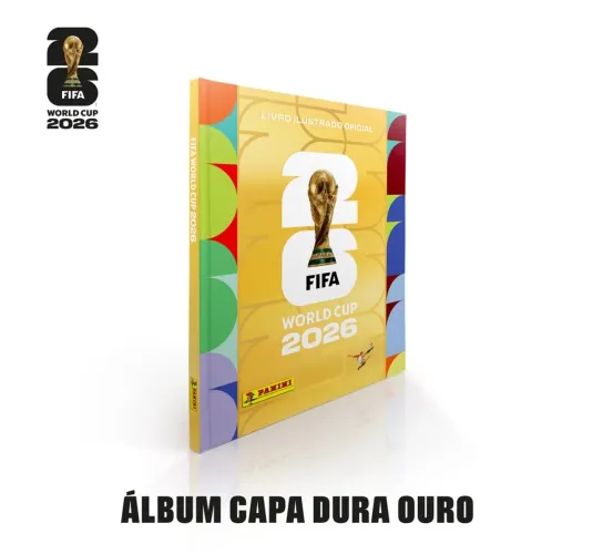 Album Copa Do Mundo 2026 - Capa Dura Dourado Completo