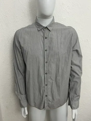 Camisa Siberian Tamanho M Cinza Listado Vintage Bom Estado
