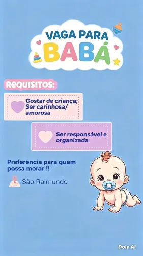 Precisa-se de babá