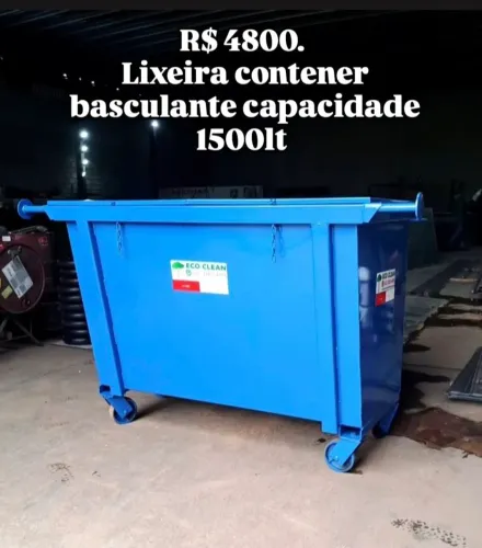 Lixeira contener capacidade 1500lt