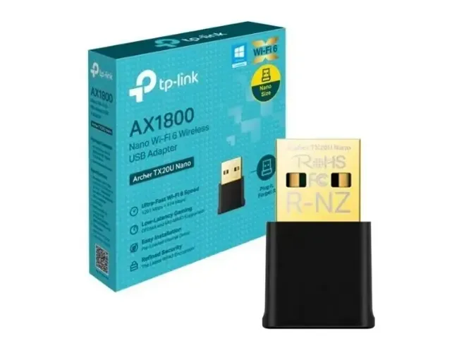 Adaptador Usb Wifi Sem Fio Archer Tx20u Nano Ax1800 Tplink - Loja Coimbra Computadores