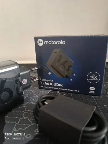Carregador Turbo Motorola 168W com fonte e cabo Tipo C / MEGA PROMOÇÃO