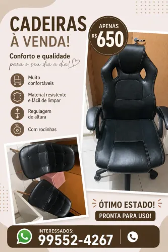 Vende - se kit completo de cadeiras para escritório 
