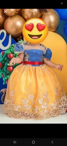 Vestido Branca de Neve Luxo