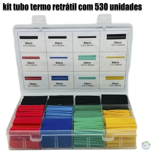 Kit tubo espaguete termo retrátil isolante