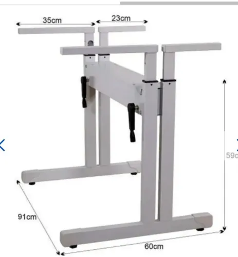 Mesa ergonômica com regulagem de altura, seminova