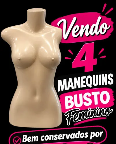 Vendo 04 Bustos manequim feminino