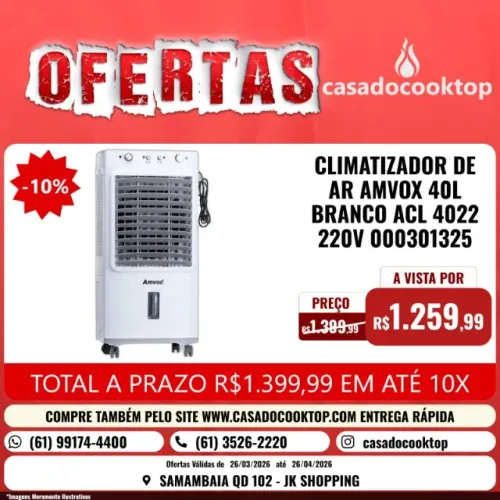 CLIMATIZADOR DE AR AMVOX 40L BRANCO ACL 4022 220V 000301325