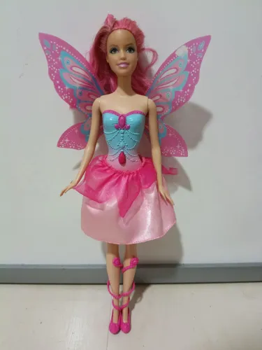 Boneca Barbie Mariposa Fada Rosa