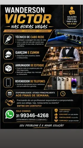 "Quem procura um profissional comprometido não precisa procurar mais. Chama no WhatsApp e
