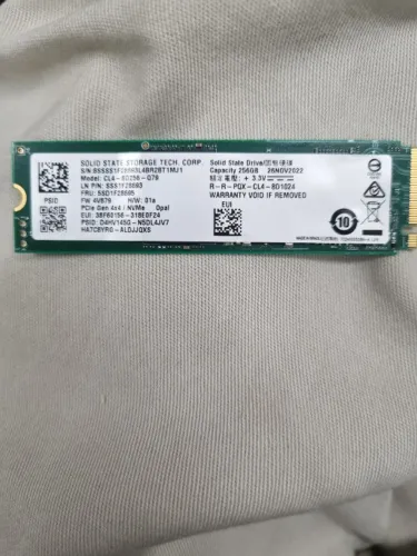 SSD NVME 256gb