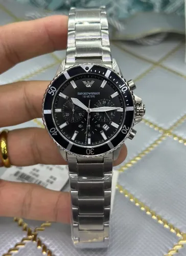 Relógio empório Armani aço quartz