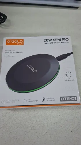 Carregador Sem Fio ?'GOLD Plus BTE-01 20W Tipo-C