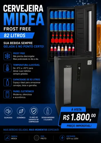 Cervejeira midea frost free