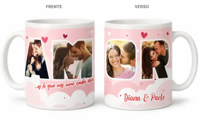 Caneca Personalizada Branca com Foto Frase ou Escudo de Time