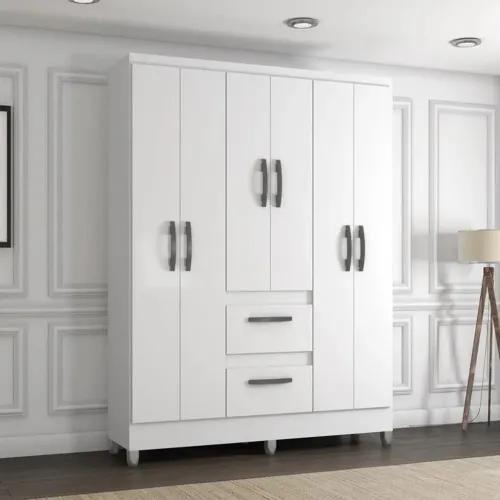 Guarda-roupa 6 portas 2 gavetas novo!