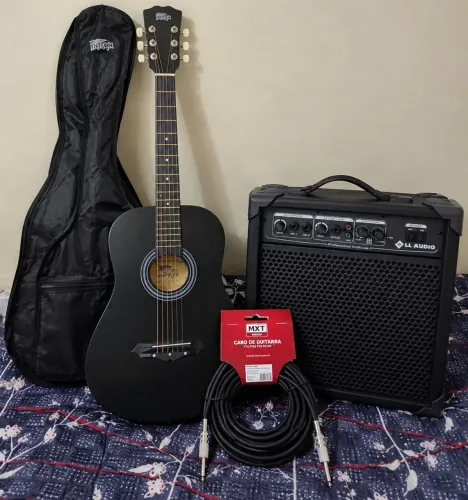 Estou vendendo esse kit porque desisti de tocar paguei r$ 1.800 estou vendendo por r$ 600