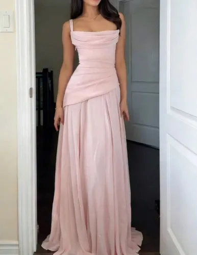 Vestido longo rosa - Shein - usado apenas uma vez