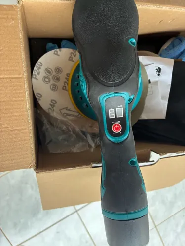 Politriz Lixadeira Orbital Sem Fio 12v Com 2 Baterias E Acessórios Azul 127/220v