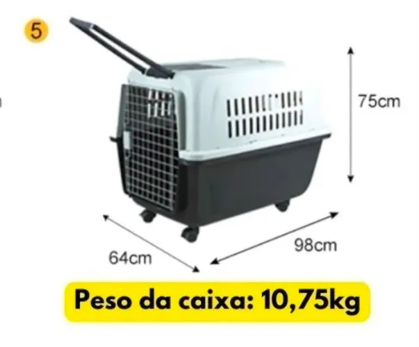 Caixa de transporte de pet porte grande
