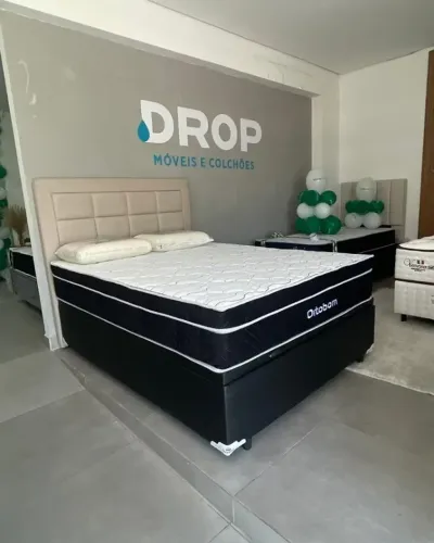 Colchão QUEEN Elegant Superpocket Ortobom + Base Baú Courino - Entrega Grátis p/Fortaleza