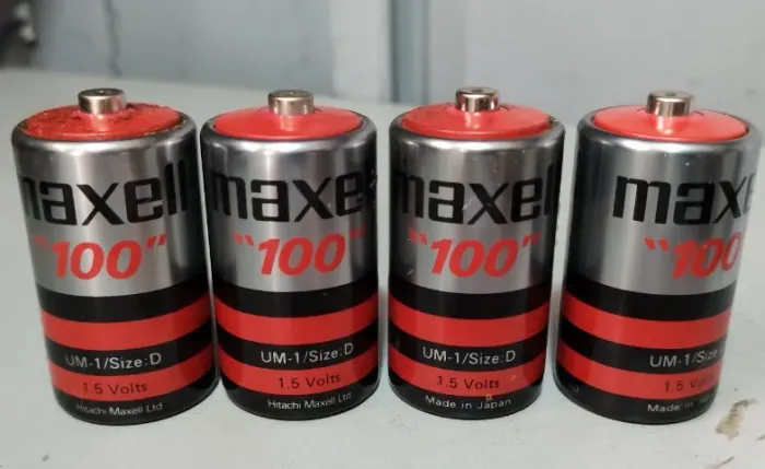 Pilha Antiga Made In Japan Maxell D Modelo 100 Ótimo Estado