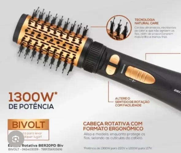 Escova secadora giratória