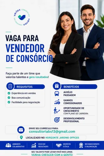 Vaga para Vendedor e Prospector  
