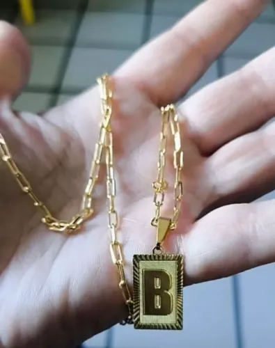 Corrente masculina moeda antiga